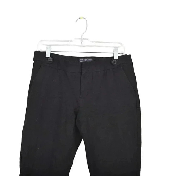 Banana Republic Factory Crop Ryan  Black Straight Leg Pant Size 10 - Picture 3 of 10